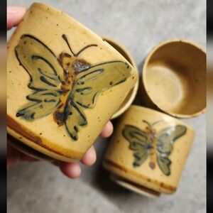 Vntg Otagiri style Japanese Stoneware Cups